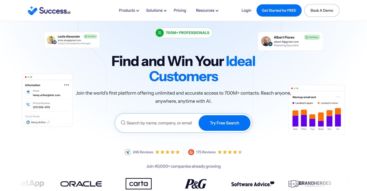 SUCCESS.ai - Cold Email Marketing Platform